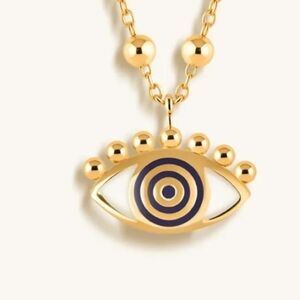 Karma and Luck Cheerful Evil Eye pendant and necklace